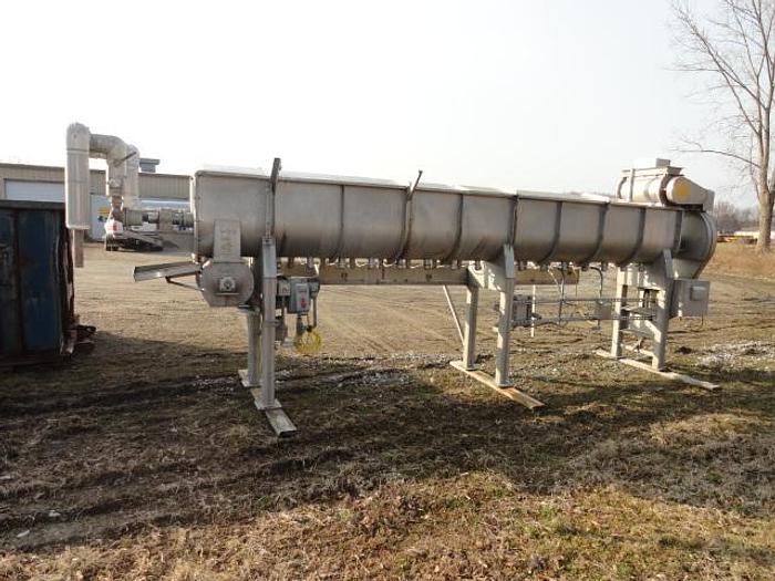 Used GEM Thermascrew Blancher; 24"Diameter x 20' Long