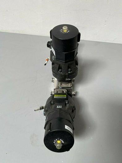 Used 3 ITT Pure-Flo Sherotec Stainless Steel Valves w/ Position Monitor 3/4" Sanitary