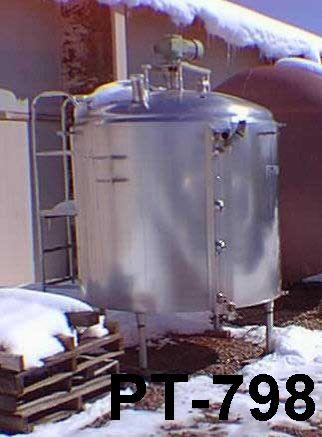 Usado 600 GALLON PROCESSOR TANK.  CHERRY BURRELL MODEL EPDA SERIAL 600-78-2287