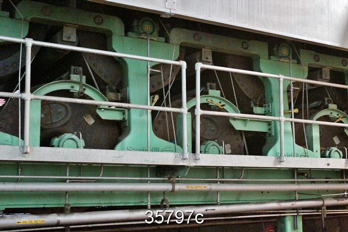 Used Sandy Hill Dryer Section, (71) 5' Diameter x 115" Face Dryers, 150 PSI #35797