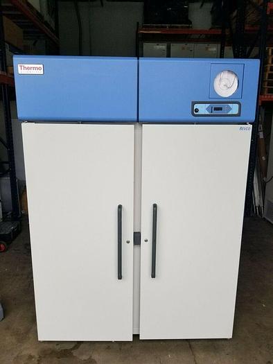Used Thermo Scientific REL5004A24 Laboratory Double Door Refrigerator 115V