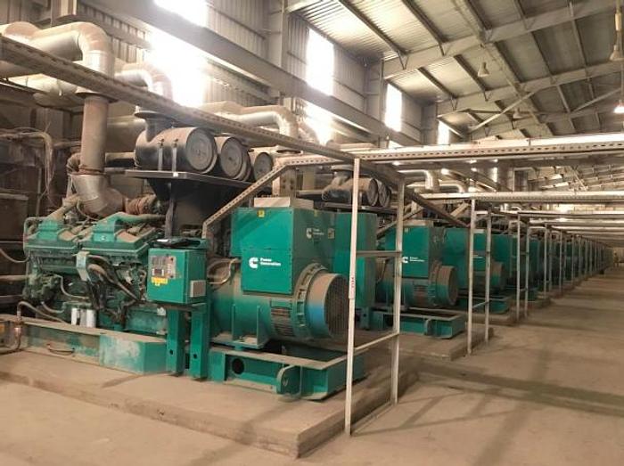 Used 40 MW 2011 Used Cummins QSK60-G4 Diesel Gensets Power Plant