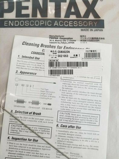 Pentax CS6002SN Cleaning Brush for Endoscopes - New/OEM