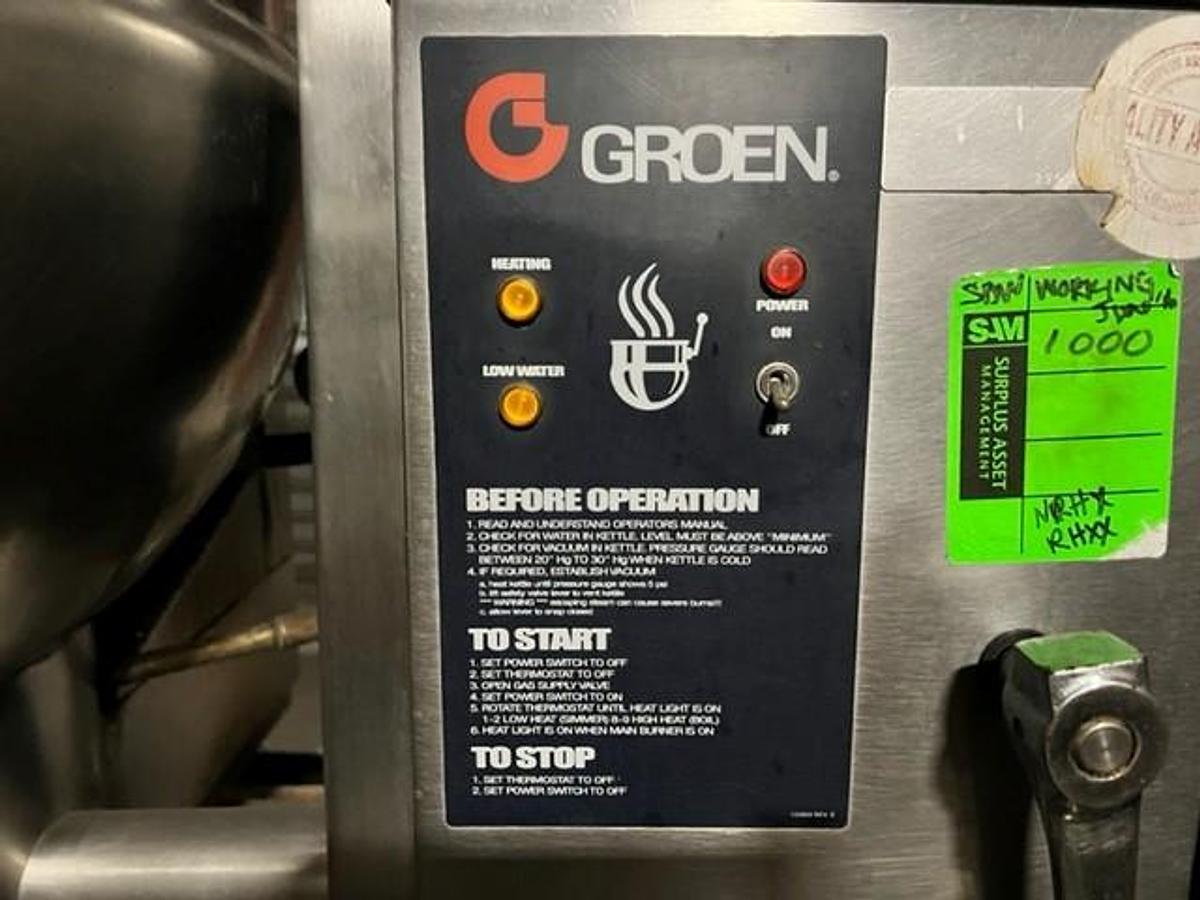 Used Kettle, 60 Gallon, S/st, Jkt, Groen, Mdl DY-60-SP, Tilt, #S744565