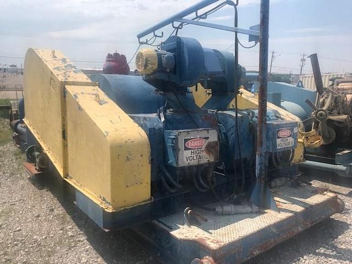 Used PZ-10 1300 HP Gardner Denver Triplex Mud Pump Pkg. powered by 2 GE-752 RSIA Traction Motors