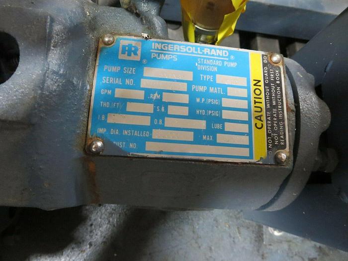 Used Baldor Motor W/Ingersoll-Rand Pump, M3312T With Type GRP, Motor & Pump Unit