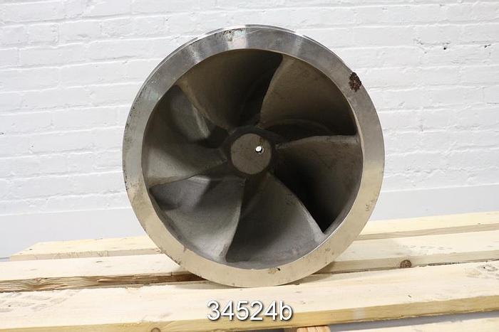 Used Warren 12PL15 Impeller, 6-Vane, 15" Diameter, Stainless Steel #34524