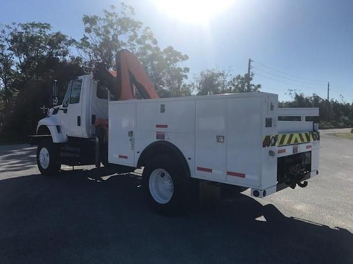 Used 2008 International 7400 4x4 Flatbed Knuckle Boom Truck - C44369