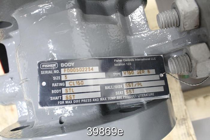 Unused Fisher 3" Vee Ball Valve, Unused #39869