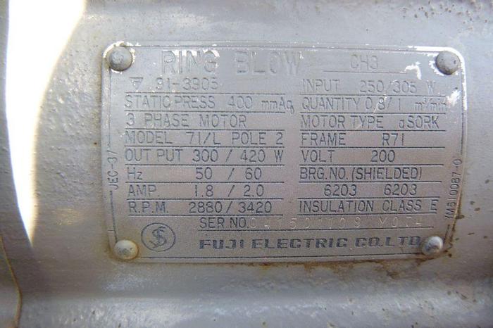 Used Pump, Vacuum, 1/2 HP, Ring Blow, Mdl 7I/L, Gas-ring #S743980