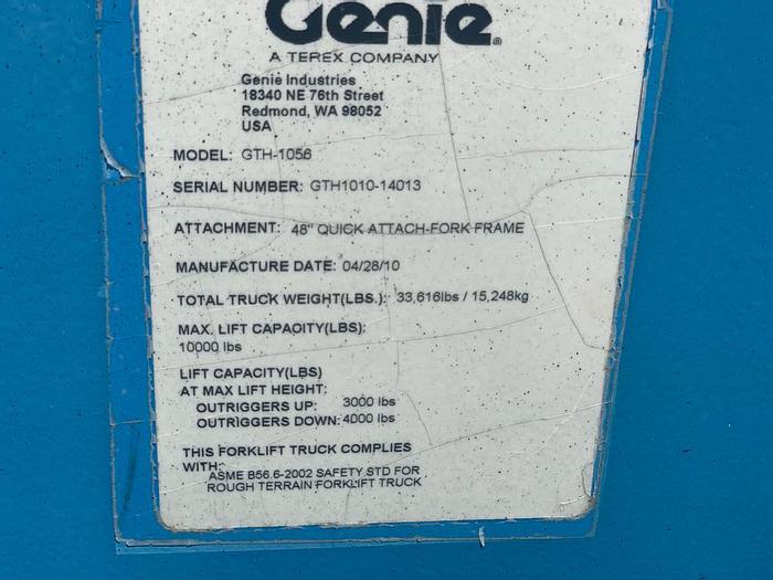 Used 2008 GENIE GTH-1056