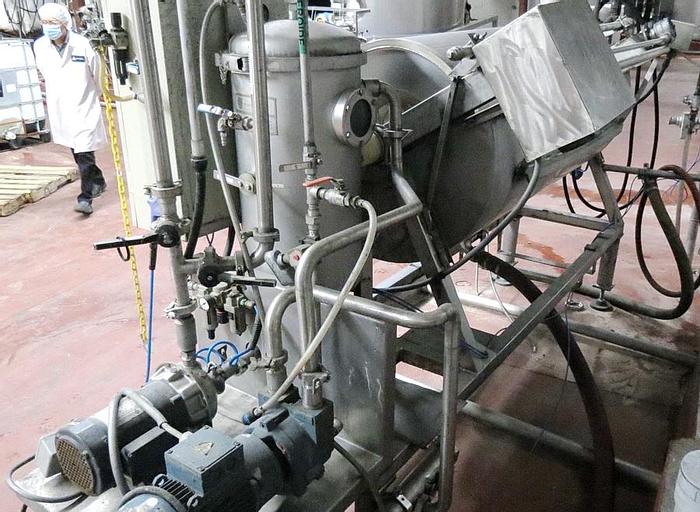 Used 27 in. x 59 in. PADOVAN ROTARY VACUUM DRUM FILTER – FROM WINE MFG (#9631)