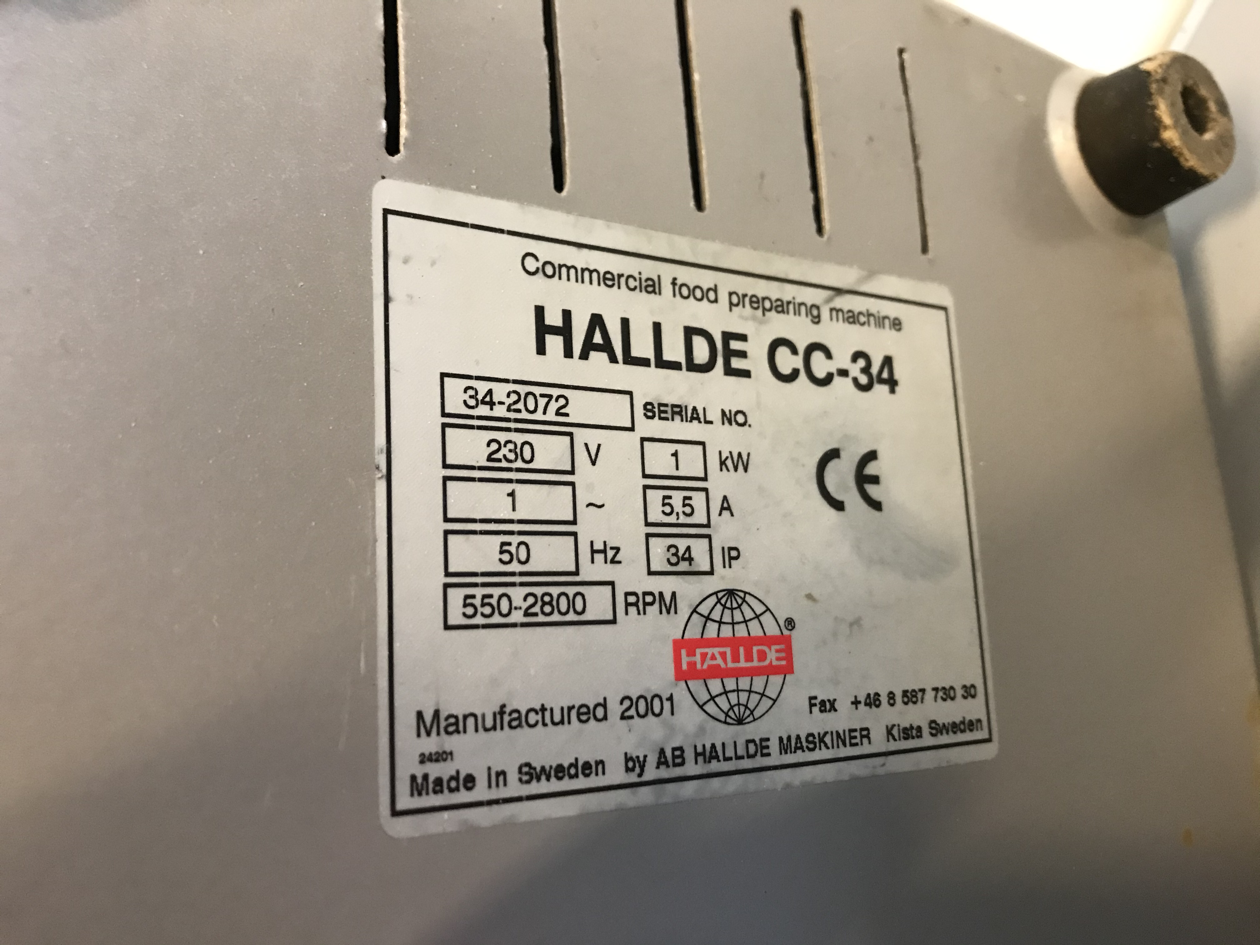 Begagnad Grönsaksstrimlare Hällde CC-34