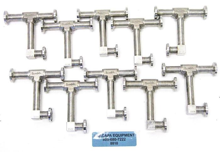 Used Swagelok Micro-Fit 6LVV P .065 Union Tee 1" Flange UHP Lot of 10 (8810)W