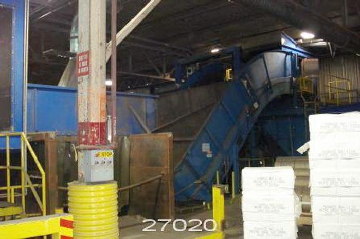 Used AHLSTROM FIBREFLOW DRUM PULPER SYSTEM WITH WASTE SORTING LINE, CONVEYOR SYSTEM, STAINLESS STEEL TANKS, 500 AMDMT/D, Mfg: AHLSTROM, Model: FF375EFT #27020