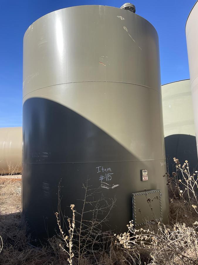 Used Petrosmith 300BBL Vertical Storage Tanks – 12’ x 15’, Carbon Steel, Flat bottom, Used Basic Refurb, 2016