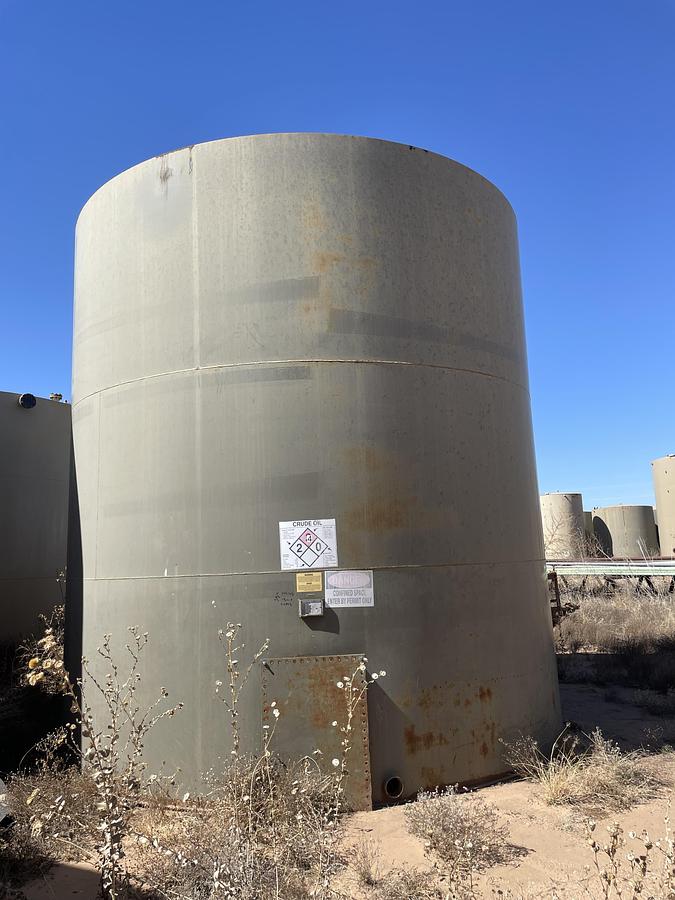 Used Enertech 500BBL Vertical Storage Tanks – 15’6” x 16’, Carbon Steel, Flat Bottom, Used Basic Refurb, 2014