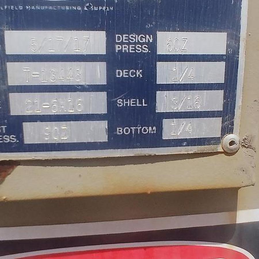 Used Petrosmith 1,000bbl Vertical Storage Tanks – 21.5’ x 16’, Carbon Steel, Flat Bottom, Used Basic Refurb (2017)