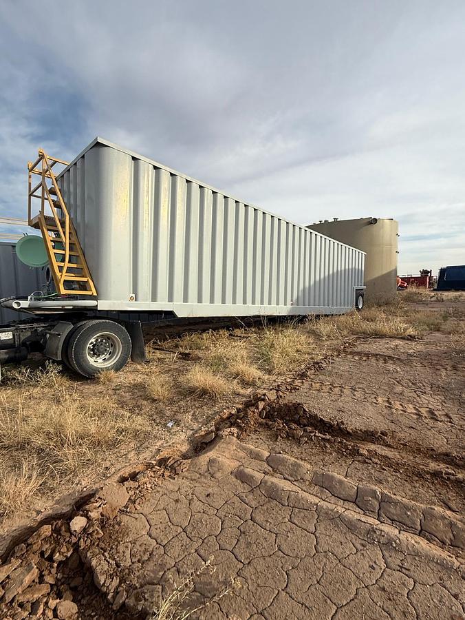 Used  500BBL Open Top Weir Wall Tanks - 45’ x 8.5’ x 10’, Carbon Steel, V-Bottom, Used Basic Refurb