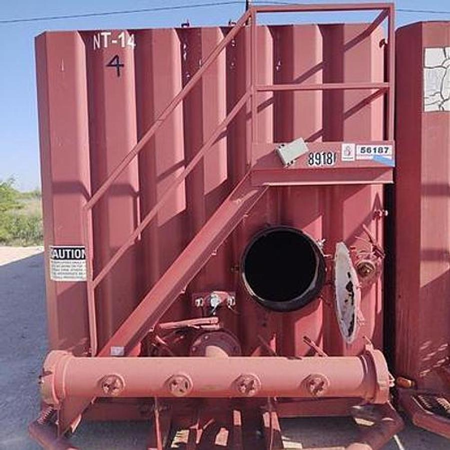 Used Dragon 500BBL Frac Tanks- 43x8.5x11, Corrugated Steel, V-bottom, Used Basic Refurb
