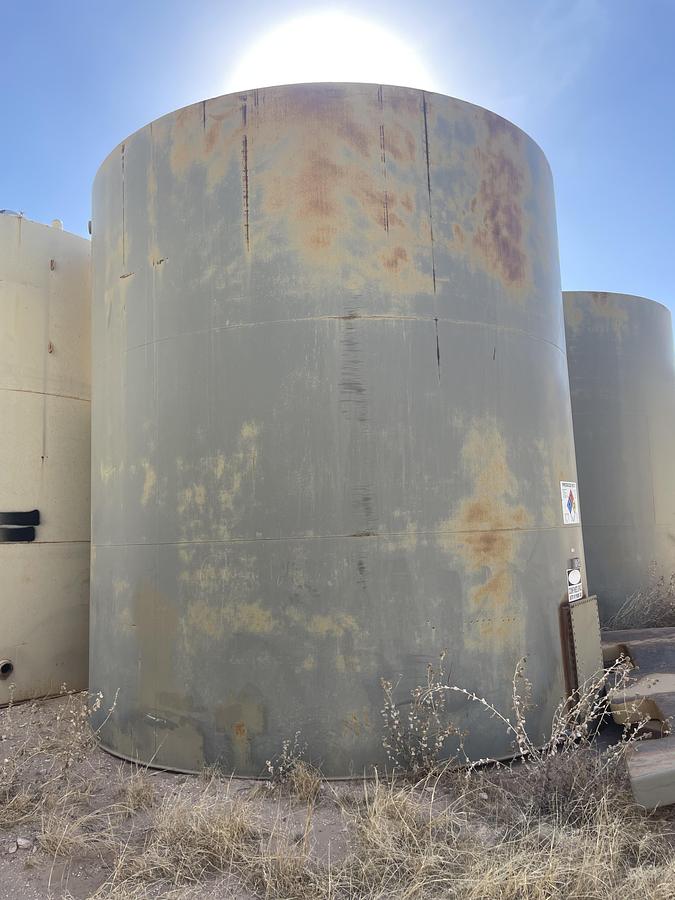 Used Permian Tank 500BBL Vertical Storage Tanks – 15’6” x 16’, Carbon Steel, Flat Bottom, Used Basic Refurb, 2014