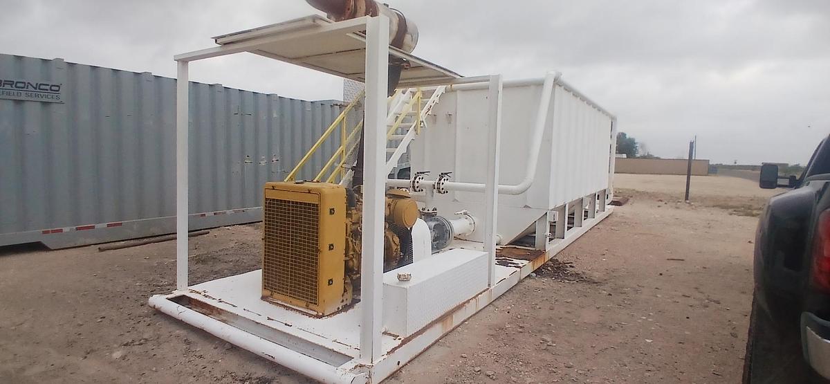 Used 210BBL Mix Plant - CAT 3304 Engine, 5” x 4” x 14” Centrifugal Pump, Mixing Hopper, Used Basic Refurb