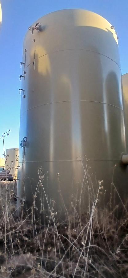 Used Pitts 750BBL Vertical Storage Tanks – 15’6” x 24’, Carbon Steel, Flat Bottom, Used Basic Refurb, 2015