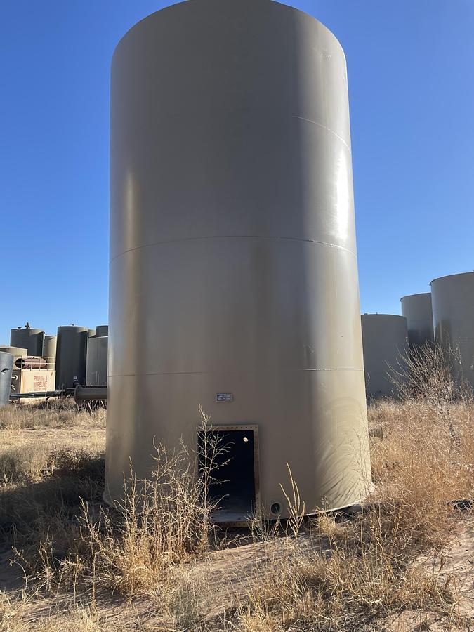 Used 2012 Permian Tank 400BBL Vertical Storage Tank - Carbon Steel, Flat Bottom, Used Basic Refurb