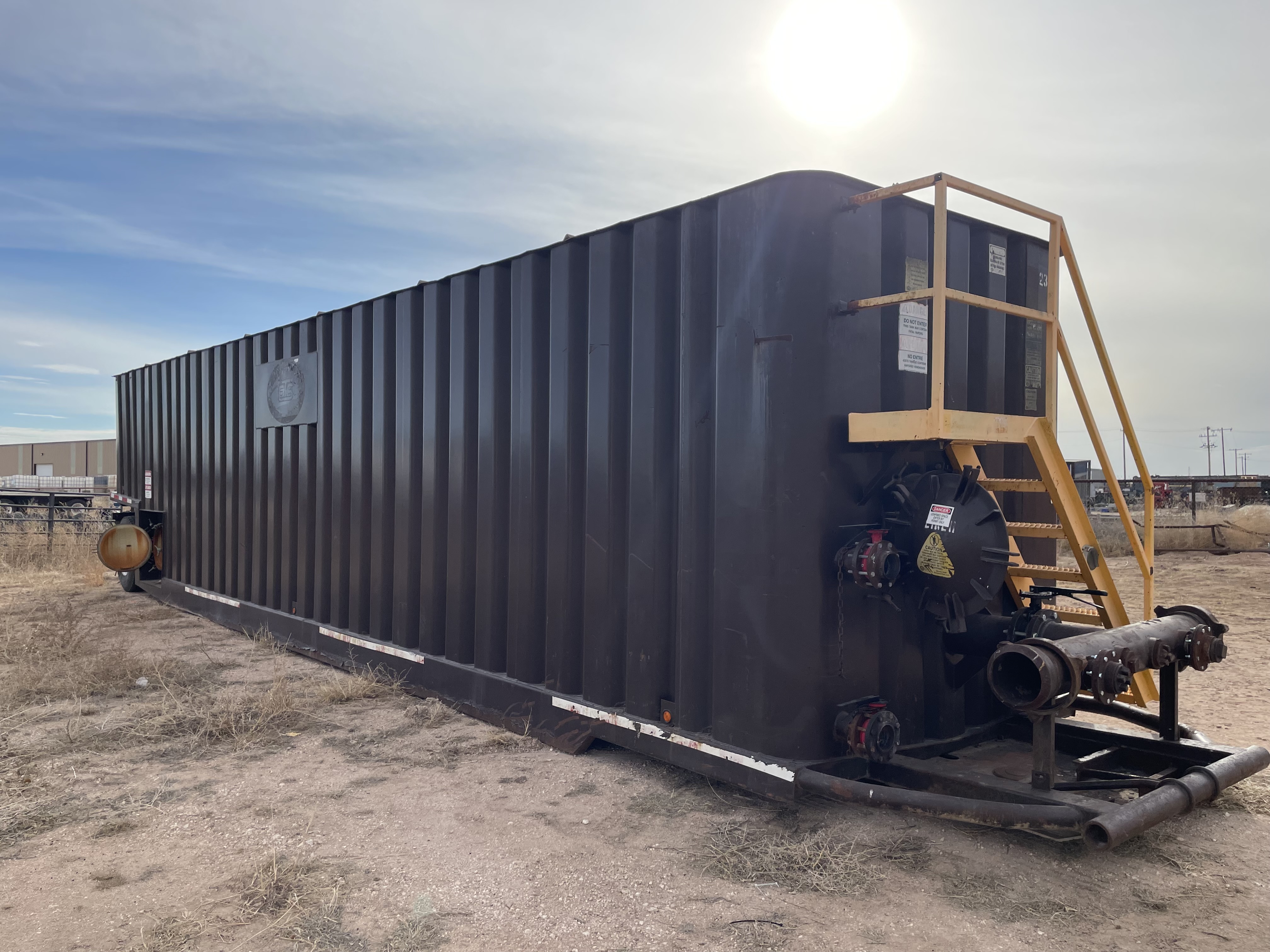 Used 500BBL Frac Tanks- 43x8.5x11, Corrugated Steel, V-bottom, Used Basic Refurb