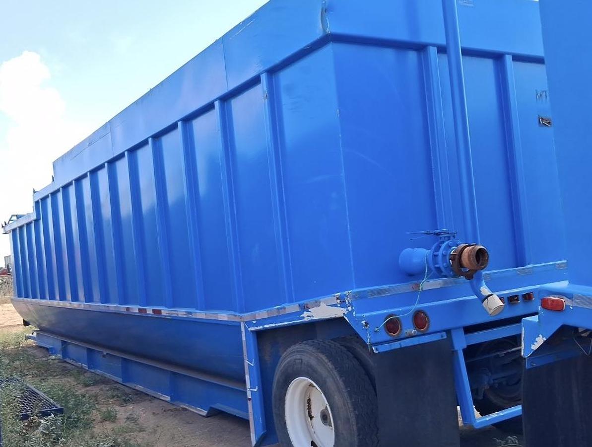 Used 500BBL Round Bottom Frac Tanks - 45’L x 8’W x 10’H, Corrugated Steel, Smooth Wall, Used Basic Refurb