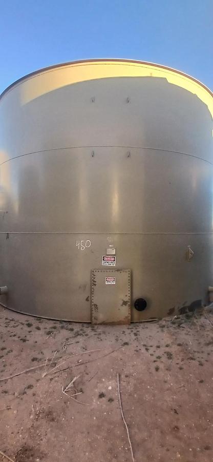 Used Palmer Of Texas 1000BBL Vertical Storage Tanks – 21’6” x 16’, Carbon Steel, Flat Bottom, Used Basic Refurb, 2017