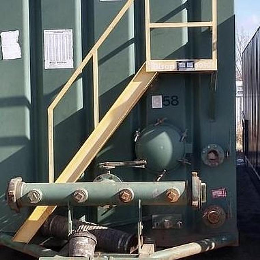 Used 500BBL Frac Tanks- 43x8.5x11, Corrugated Steel, V-bottom, Used Basic Refurb