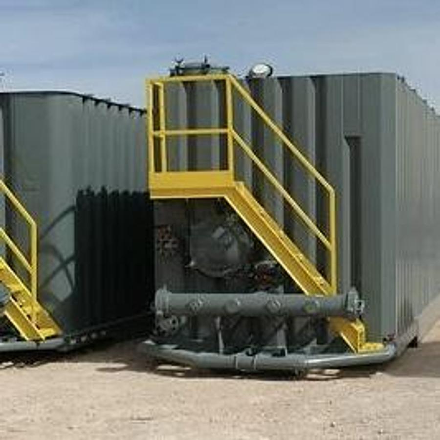 Refurbished Dragon 500BBL Frac Tanks- Portable Water Storage - 43x8.5x11, Corrugated Steel, V-bottom, Full Refurb (2011)