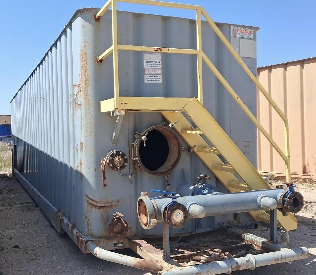 Used Dragon 500BBL Frac Tanks- 43x8.5x11, Corrugated Steel, V-bottom, Used Basic Refurb 2008