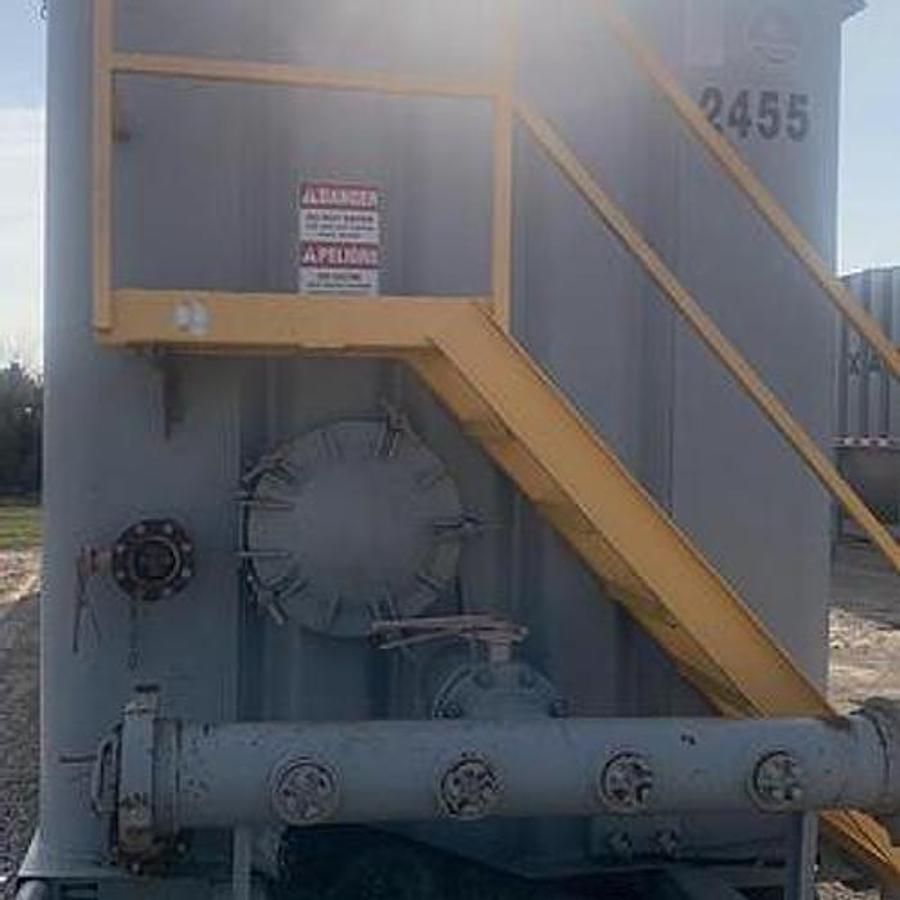 Used 500bbl Frac Tanks- 43x8.5x11, Corrugated Steel, V-bottom, Used Basic Refurb