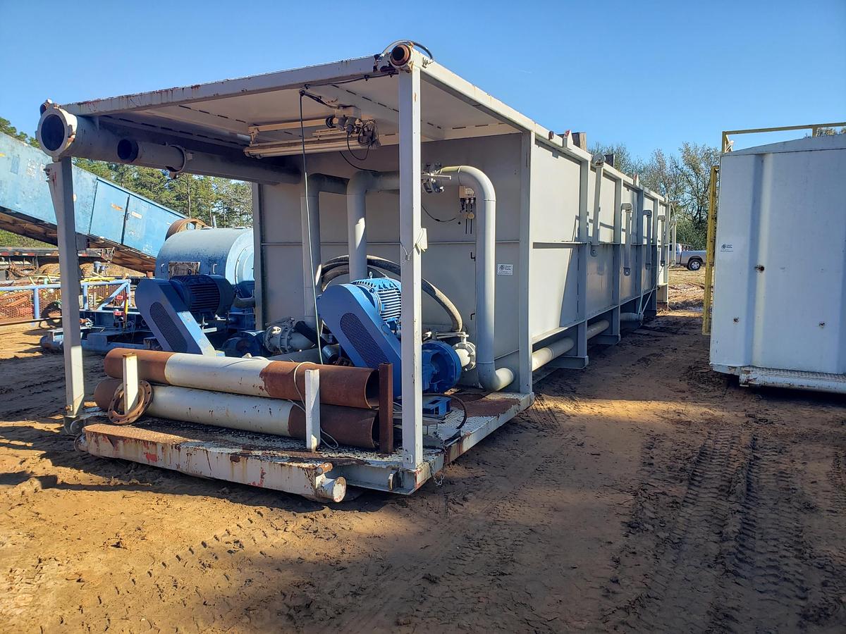 Used 500BBL Mix Tank - Round Bottom, Skidded, Dual Agitators, Pumps Included, Like New