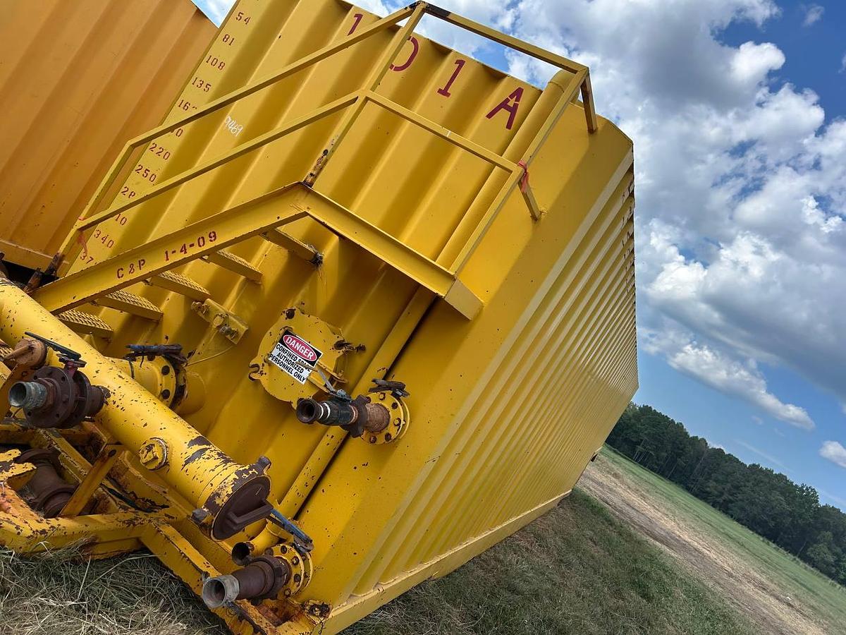 Used 500BBL Frac Tanks- 43x8.5x11, Corrugated Steel, V-bottom, Used Basic Refurb