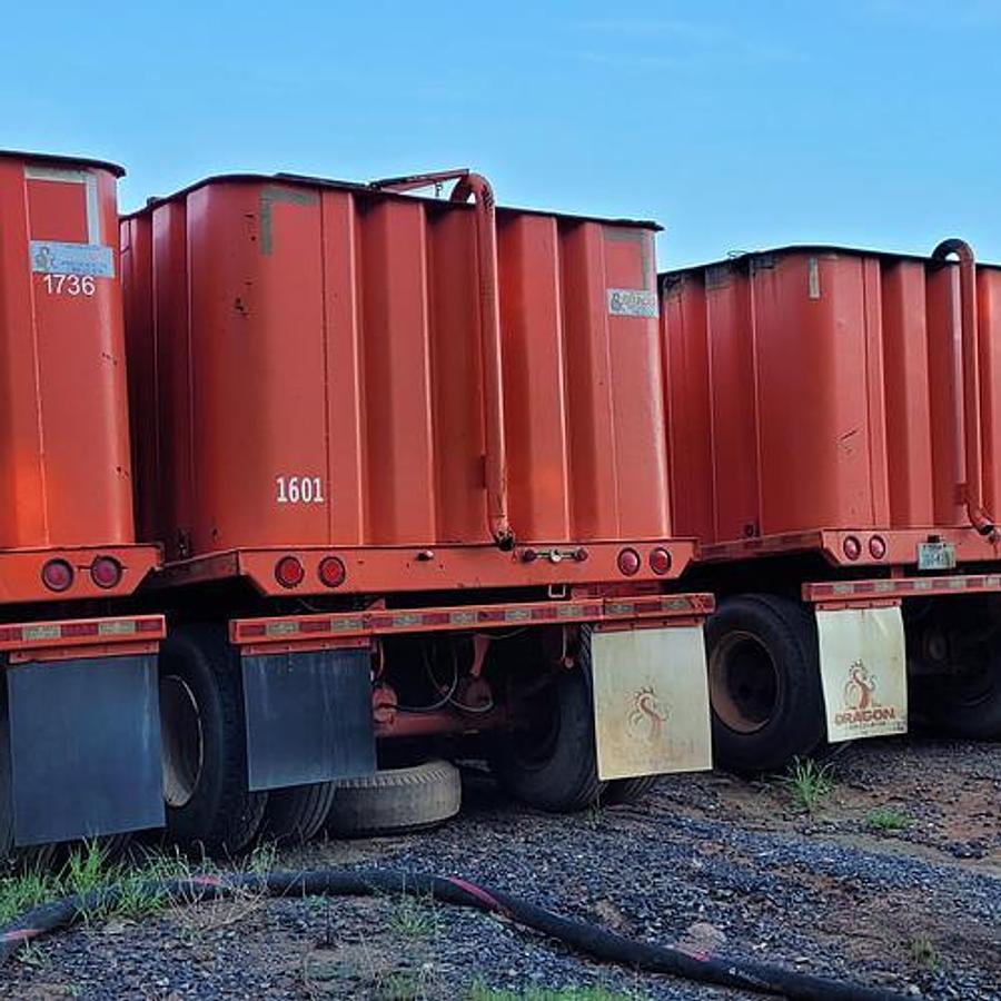 Used Dragon 500BBL Frac Tanks - 43x8.5x11, Corrugated Steel, V-bottom, Used Basic Refurb (2011)