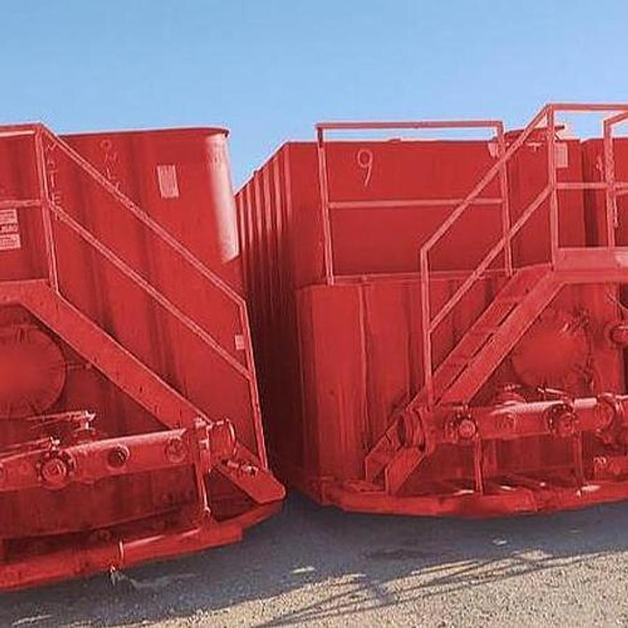 Used Dragon 500BBL Frac Tanks - 43x8.5x11, Corrugated Steel, V-bottom, Used Basic Refurb (2011)