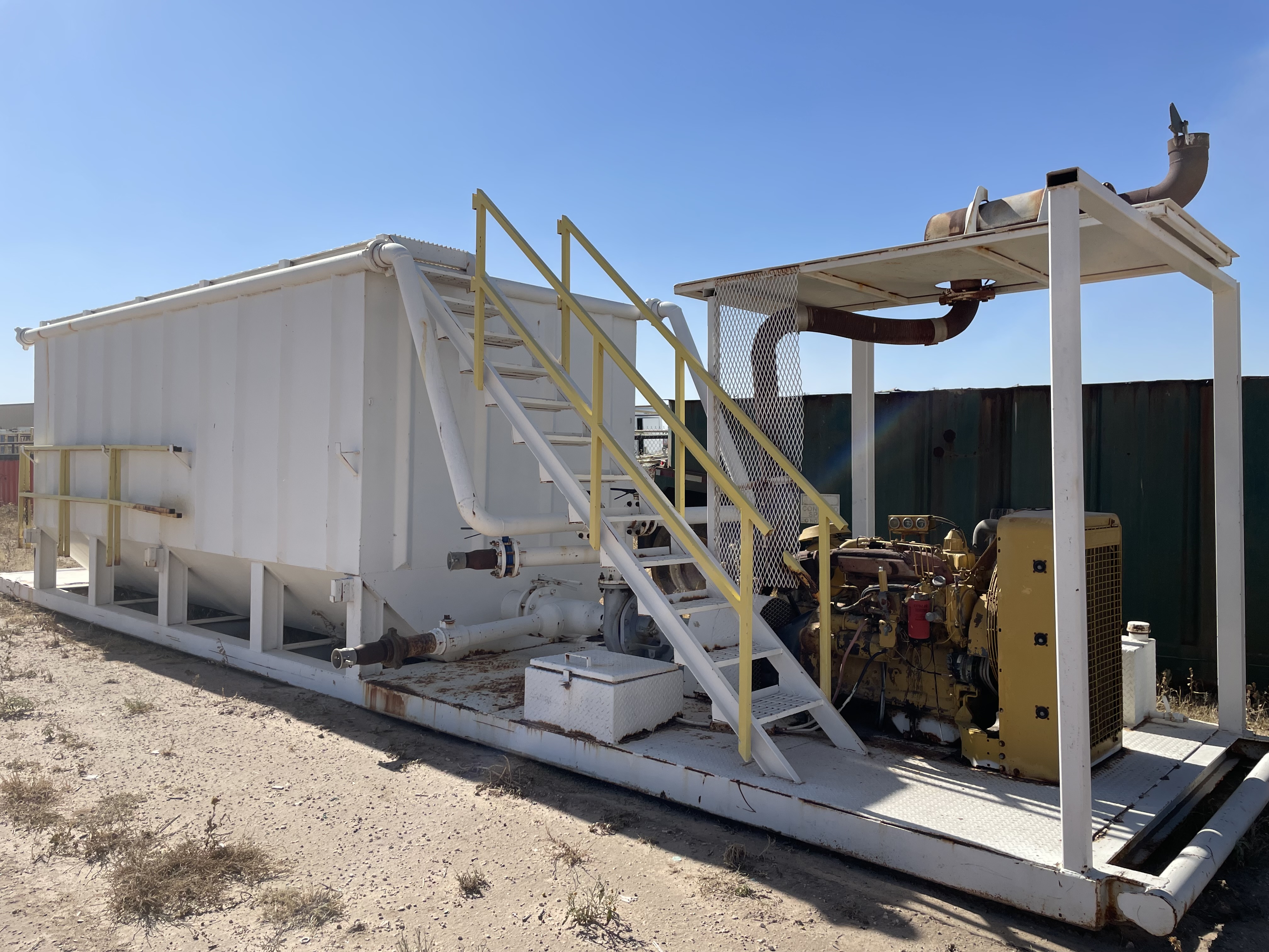 Used 210BBL Mix Plant - CAT 3304 Engine, 5” x 4” x 14” Centrifugal Pump, Mixing Hopper, Used As-Is