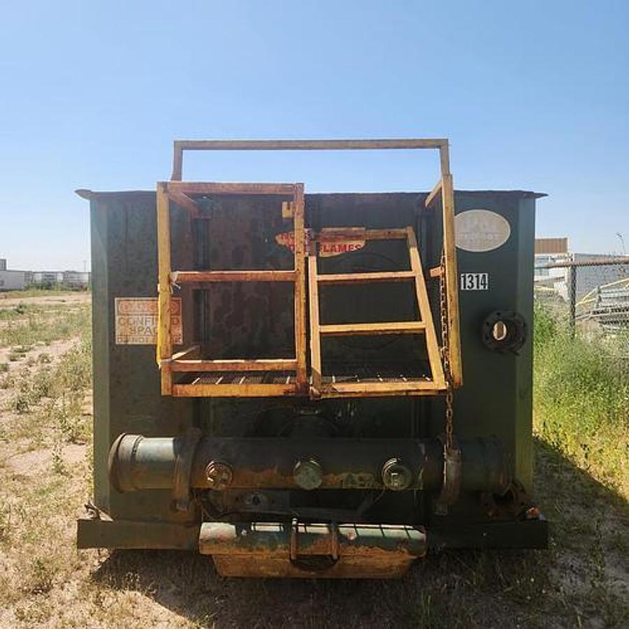 Used 300BBL Open Top Tank On Wheels - 36.5x8x6.5, Corrugated Steel, V-bottom, Used Basic Refurb