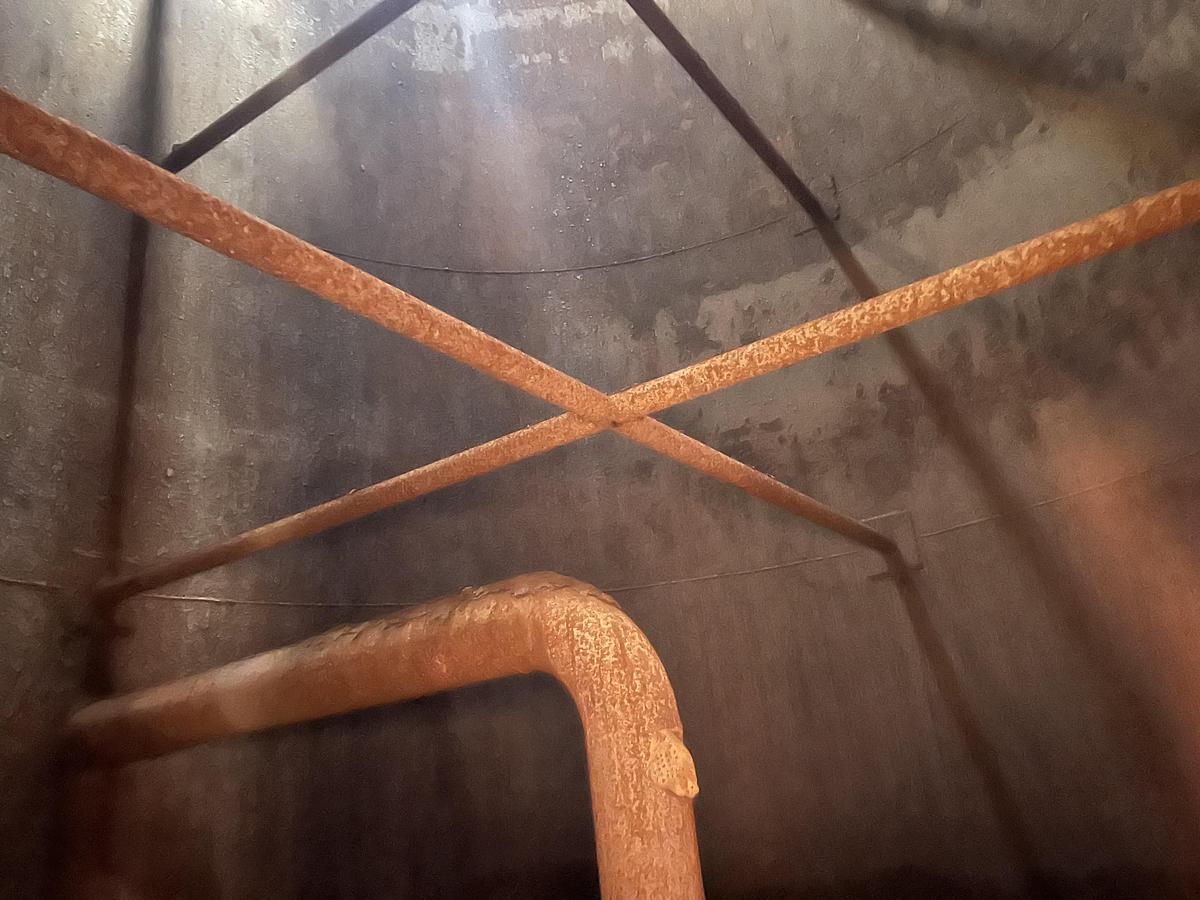 Used Meridian 400bbl Skidded Vertical Storage Tanks – 12’ x 20’, Carbon Steel, Flat Bottom, Used Basic Refurb