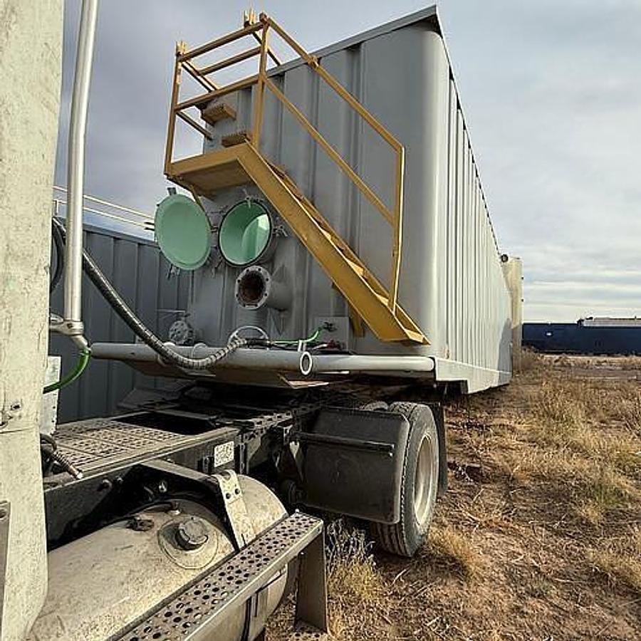 Used Dragon 500BBL Open Top Weir Wall Tanks - Industrial Storage Tank - 45’ x 8.5’ x 10’, Carbon Steel, V-Bottom, Used Basic Refurb (2015)