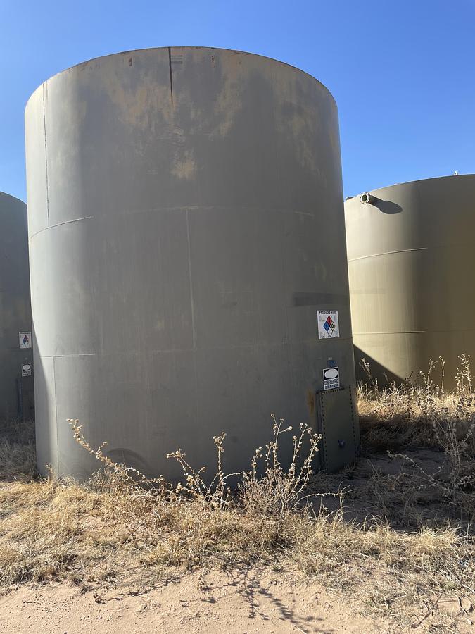 Used Permian Tank 500BBL Vertical Storage Tanks – 15’6” x 16’, Carbon Steel, Flat Bottom, Used Basic Refurb, 2014