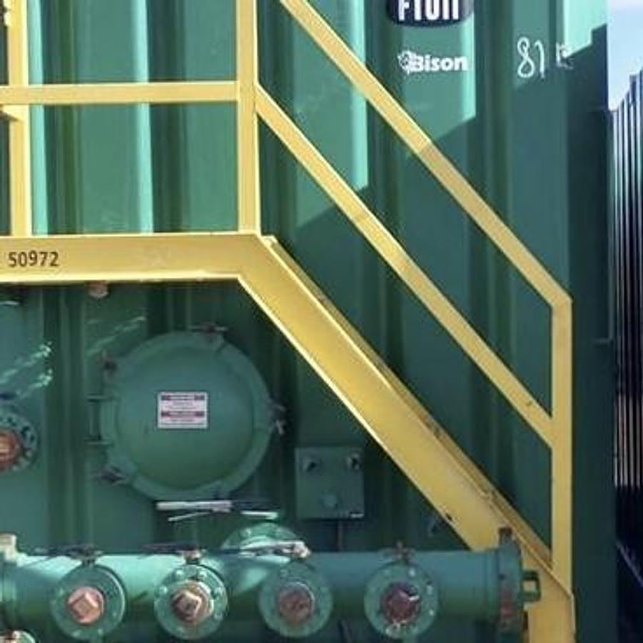 Used 500BBL Frac Tanks- 43x8.5x11, Corrugated Steel, V-bottom, Used Basic Refurb