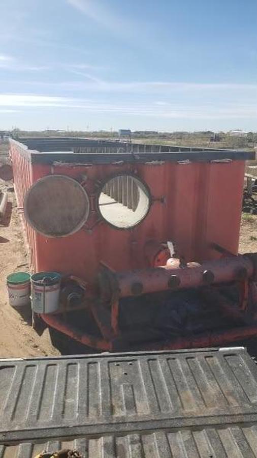 Used Dragon 200BBL Open Top Tank w/ Gas Buster - Corrugated Steel, V-bottom, Used Basic Refurb