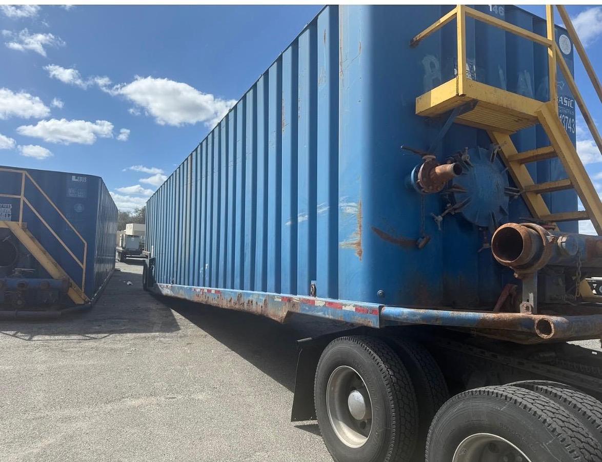 Used 500BBL Frac Tanks- 43x8.5x11, Corrugated Steel, V-bottom, Used Basic Refurb