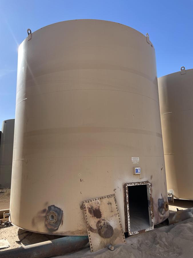 Used Accurate Inc 500BBL Vertical Storage Tanks – 15’6” x 16’, Carbon Steel, Flat Bottom, Used Basic Refurb, 2012