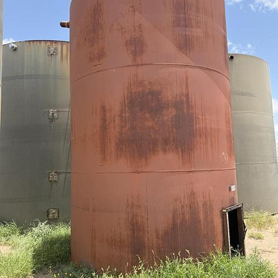 Used Permian Tank 210BBL Vertical Storage Tanks - 10’ x 15’, Carbon Steel, Flat Bottom, Used Basic Refurb