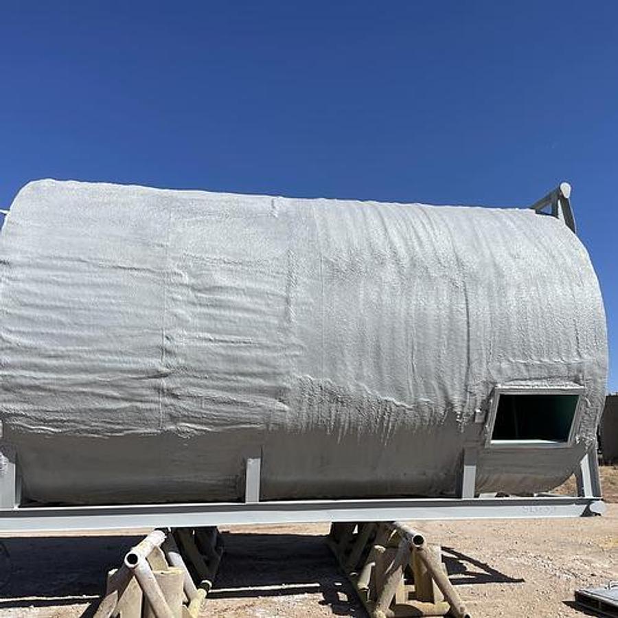 Refurbished 500BBL Insulated Skidded Vertical Storage Tank, 12’ x 25’, Carbon Steel, Flat Bottom, Used Basic Refurb